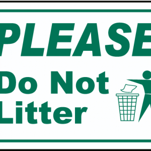 No Littering signs